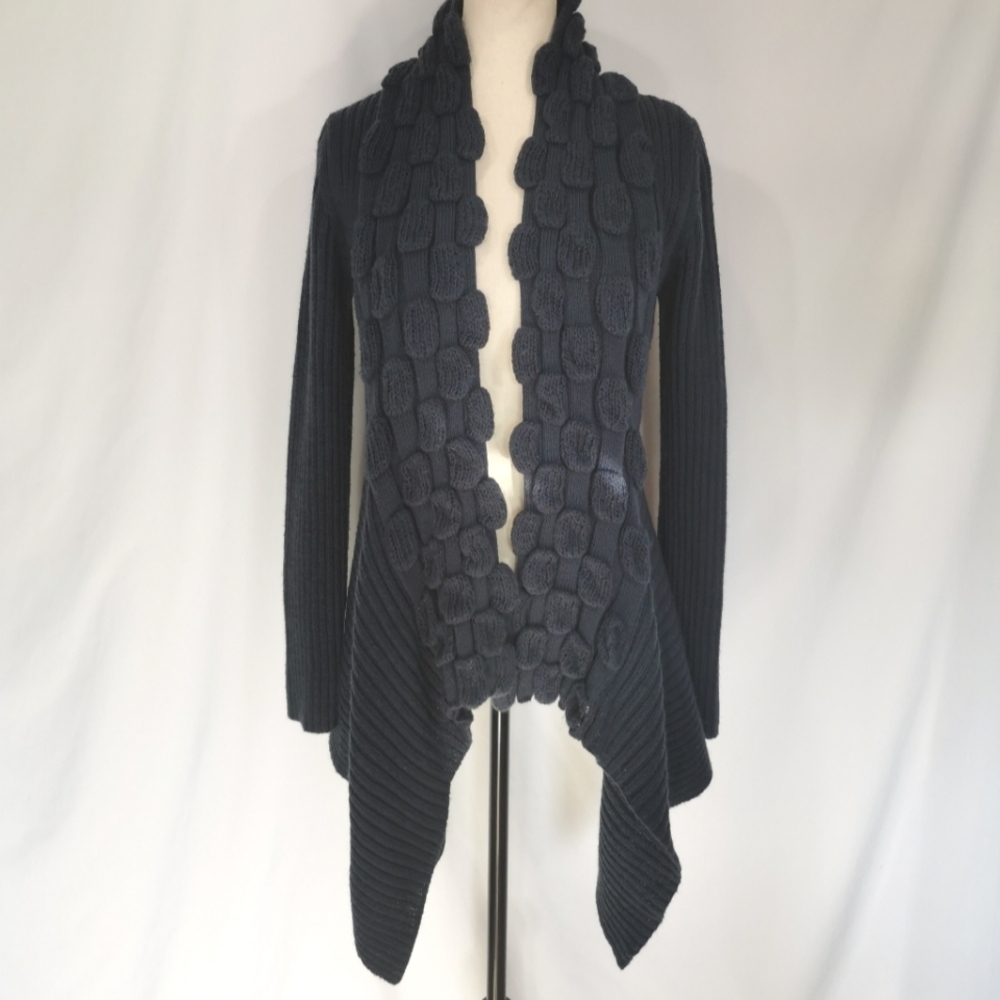 Hekla & Co Made in Italy Wool Blend Open Honeycomb Cardigan Sz S Open To Offers